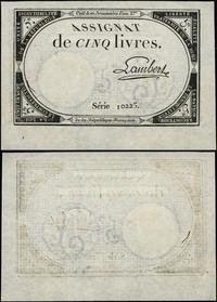 Francja, asygnata na 5 liwrów, (1793)