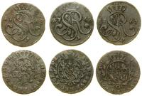 Polska, zestaw 3 x 1 grosz, 1767 G / 2 x 1768 G /