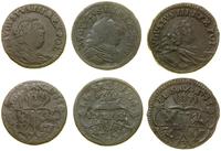 Polska, zestaw 3 x grosz, 1753, 1754 H, 1755 H