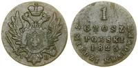 Polska, grosz z miedzi krajowej, 1825 IB
