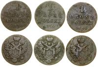 Polska, zestaw: 3 x grosz, 1830–1834