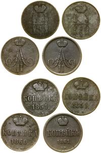 Polska, zestaw: 4 x kopiejka, 1851–1861