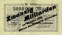 20 miliardów marek 10.1923, Otmuchów-Ottmachau, 