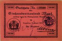100.000 marek 14.08.1923, Braniewo