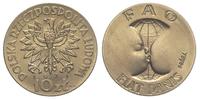 10 złotych 1971, PRÓBA - FAO "cycek", moneta w k