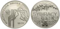 10 złotych 2008, SYBIRACY, moneta w kapslu, sreb