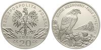 20 złotych 2008, Sokół, moneta w kapslu, srebro 