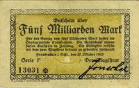 5 miliardów marek  30.10.1923, Ząbkowice, Keller