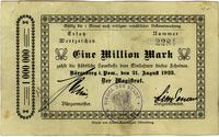 1.000.000 marek 21.08.1923, Ińsko, Keller 3944