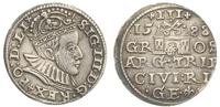 trojak 1588, Ryga, małe popiersie króla , rzadki