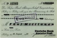 5.000.000 marek Deutsche Bank 24.08.1923, Kołobr