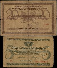 5 i 20 marek polskich 17.05.1919, zestaw dwóch b