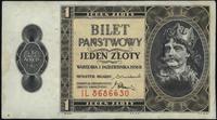 1 złoty 1.10.1938, seria IL, plamy na marginesie