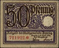 50 fenigów 15.04.1919, druk brązowy i fioletowy,