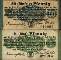 5 i 50 fenigów 6.03.1917, razem 2 sztuki