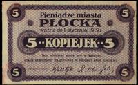 bon na 5 kopiejek, ważny do 1.01.1919, ślady po 