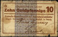 10 goldfenigów, seria B wydany przez Einkaufs-Ge