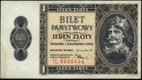 1 złoty 1.10.1938, seria IL, plama na lewym marg