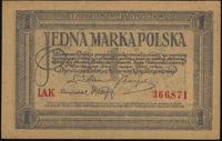 1 marka polska 17.05.1919, seria IAK, pięknie za