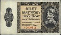 1 złoty 1.10.1938, seria IJ, pięknie zachowane, 