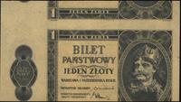 1 złoty 1.10.1938, bez numeracji, na stronie odw