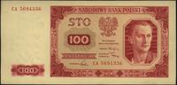 100 złotych 1.07.1948, seria CA, delikatne zagię