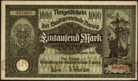 1.000 marek 31.10.1922, nie gięty, ale rogi bank
