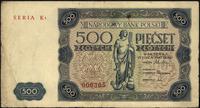 500 złotych 15.07.1947, Seria K3, lewy margines 