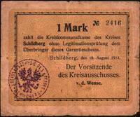 1 marka 18.08.1914, podklejane na marginesie, pi