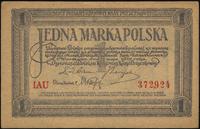 1 marka polska 17.05.1919, Seria IAU, ugięcie na