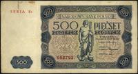 500 złotych 15.07.1947, Seria E3, ślady kleju na