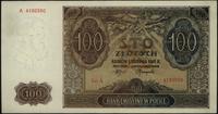 100 złotych 1.08.1941, seria A, wyśmienicie zach
