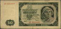 50 złotych 1.07.1948, seria AT, wczesna, rzadsza