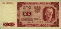 100 złotych 1.07.1948, seria KR, wyśmienicie zac