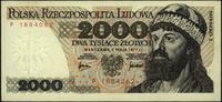 2.000 złotych 1.05.1977, seria P, wyśmienicie za