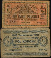 1/2 korony 1919 oraz 1/2 marki polskiej 1920, se