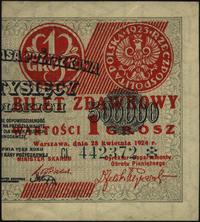 1 grosz 28.04.1924, prawa część, seria CI z gwia