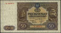 50 złotych 15.05.1946, seria M, pięknie zachowan