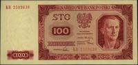 100 złotych 1.07.1948, seria KR, wyśmienicie zac