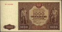 1.000 złotych 15.01.1946, seria AA, wyśmienicie 