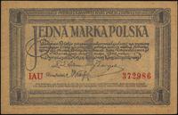 1 marka polska 17.05.1919, seria IAU, piękne, Mi