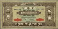 50.000 marek polskich 10.10.1922, seria M, zgięt