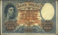100 złotych 28.02.1919, seria S.B., dwukrotnie z