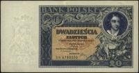 20 złotych 20.06.1931, seria DH., dwa zgięcia w 