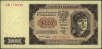 500 złotych 01.07.1948, seria CB, delikatnie ugi