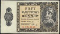 1 złoty 01.10.1938, seria IG, papier biały, lewy