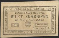 4 złote polskie 4.09.1794, seria 1D, Miłczak A11