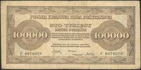 100.000 marek polskich 30.08.1923, seria F, na d