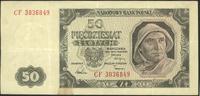 50 złotych 1.07.1948, seria CF, na dolnym margin