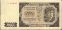 500 złotych 1.07.1948, seria AF, rzadka seria, ł